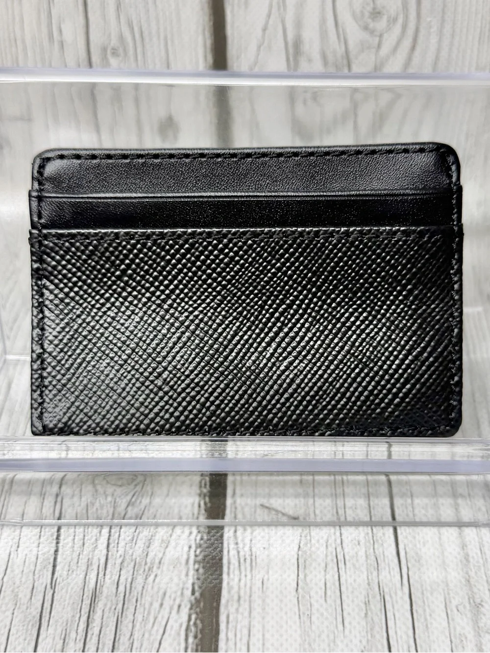 LIKE NEW Michael Kors Black Saffiano Leather Card Wallet